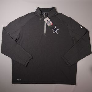 Nike On Field Dallas Cowboys Mens 3XL Game Day 1/2 Zip Performance Pullover Gray